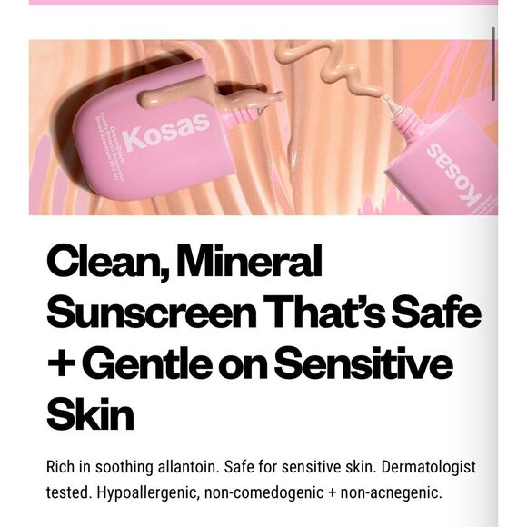 ✨ Kosas DreamBeam Comfy Smooth Sunscreen SPF 40 – ORIGINAL Shade ✨FULL SIZE- NIB - Picture 14 of 15